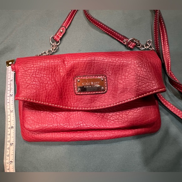 NINE WEST Crossbody Bag, Red, GUC - Picture 3 of 7